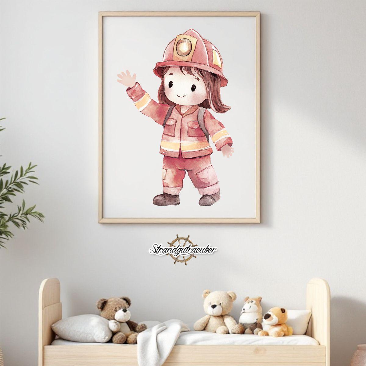 Buegelbild Feuerwehrmädchen